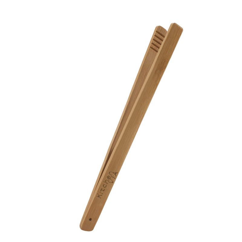 KitchenVIA Toaster Buddy Carbonized Bamboo Tongs: Your Versatile Kitchen Companion by KitchenVIA - Image 1